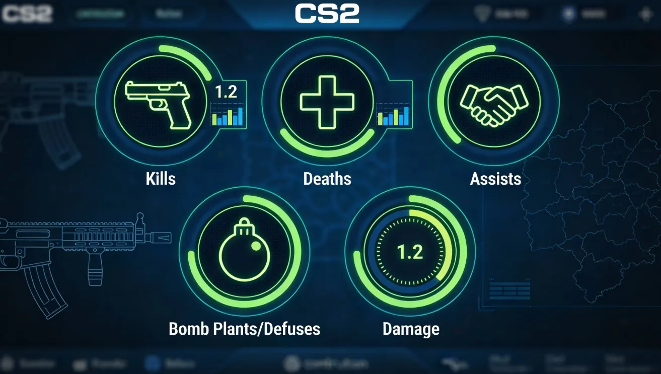 Подробный анализ HLTV Rating в CS2 с объяснением принципов расчёта и применения метрики при оценке игроков.