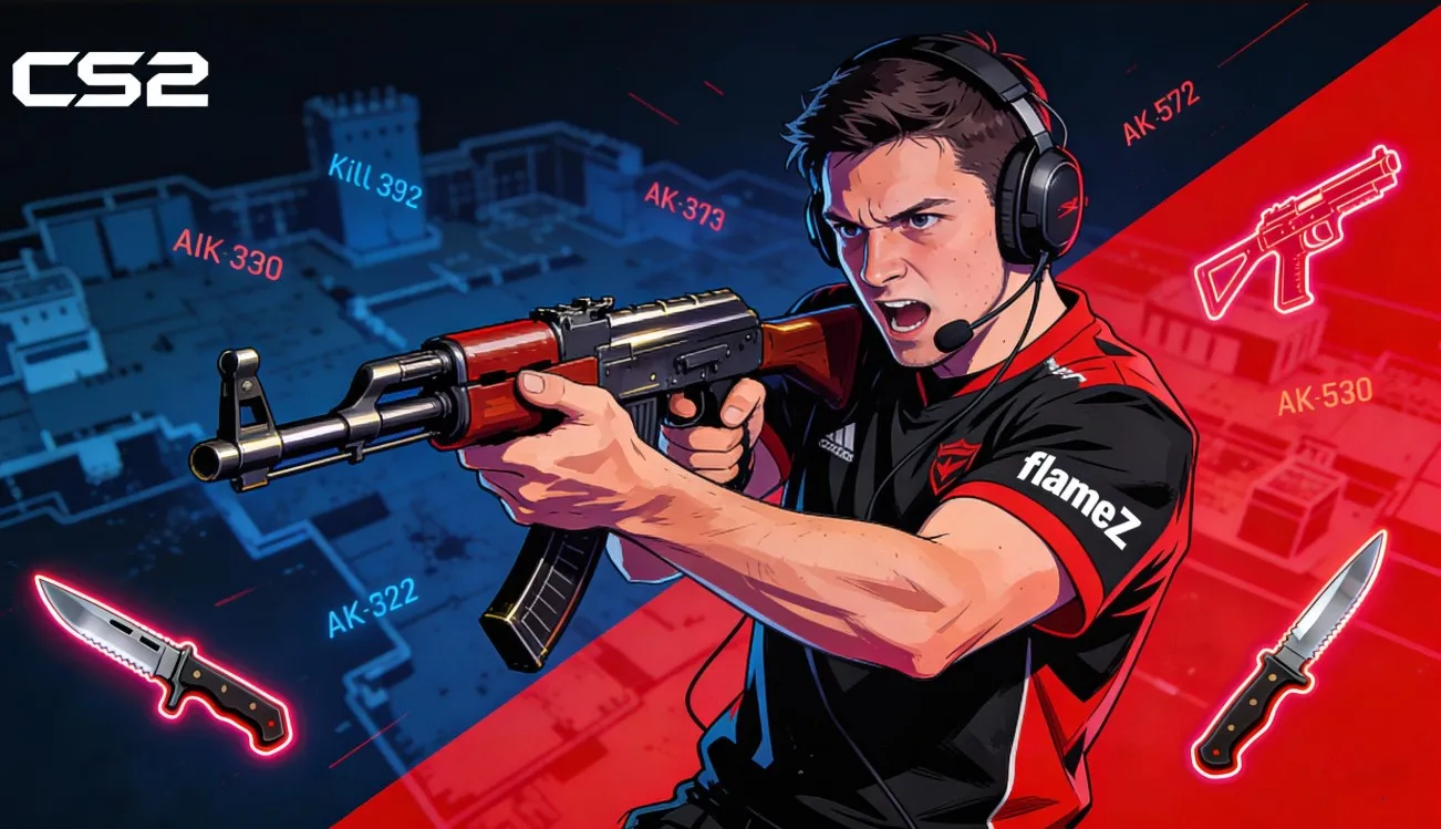 Анализ игры flameZ в CS2: роль entry-фрагера, агрессивные выходы, влияние на раунды и основные показатели HLTV.