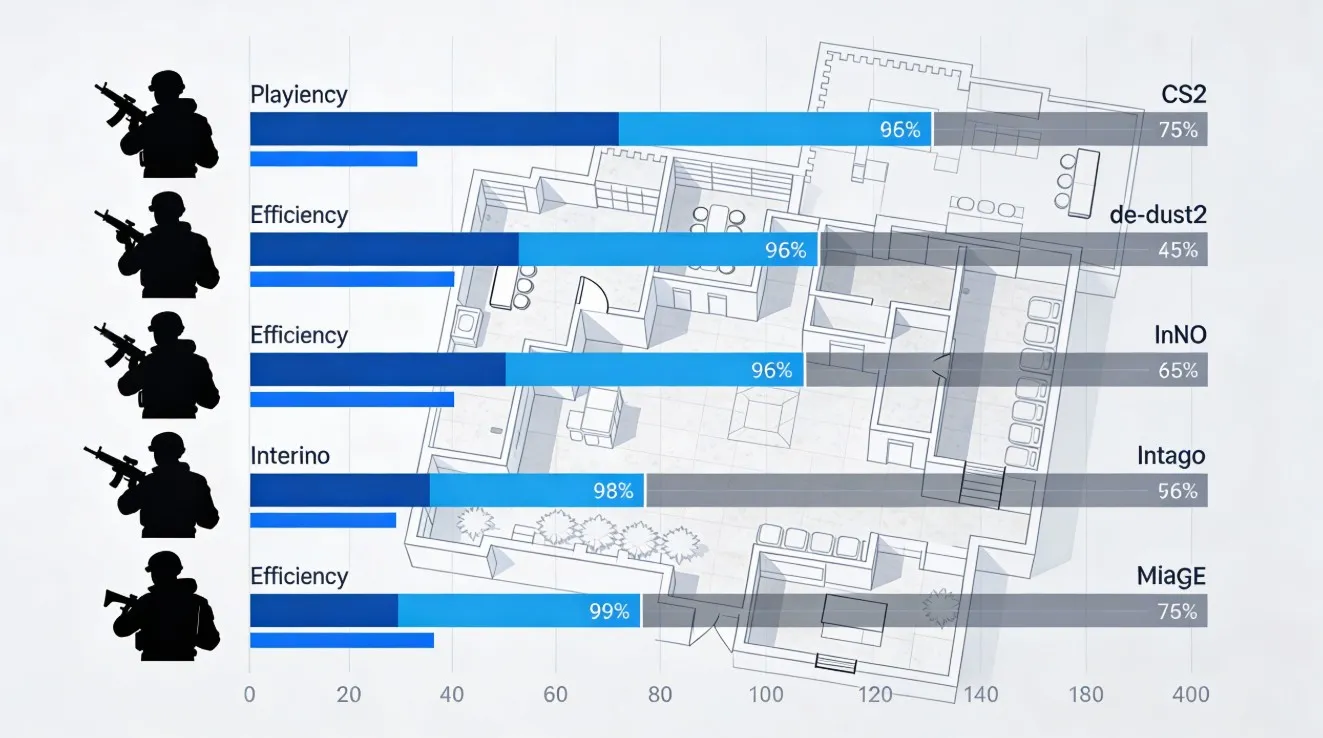 Рейтинг лучших игроков CS2 по отдельным картам на основе статистики HLTV и показателей эффективности на разных мапах.