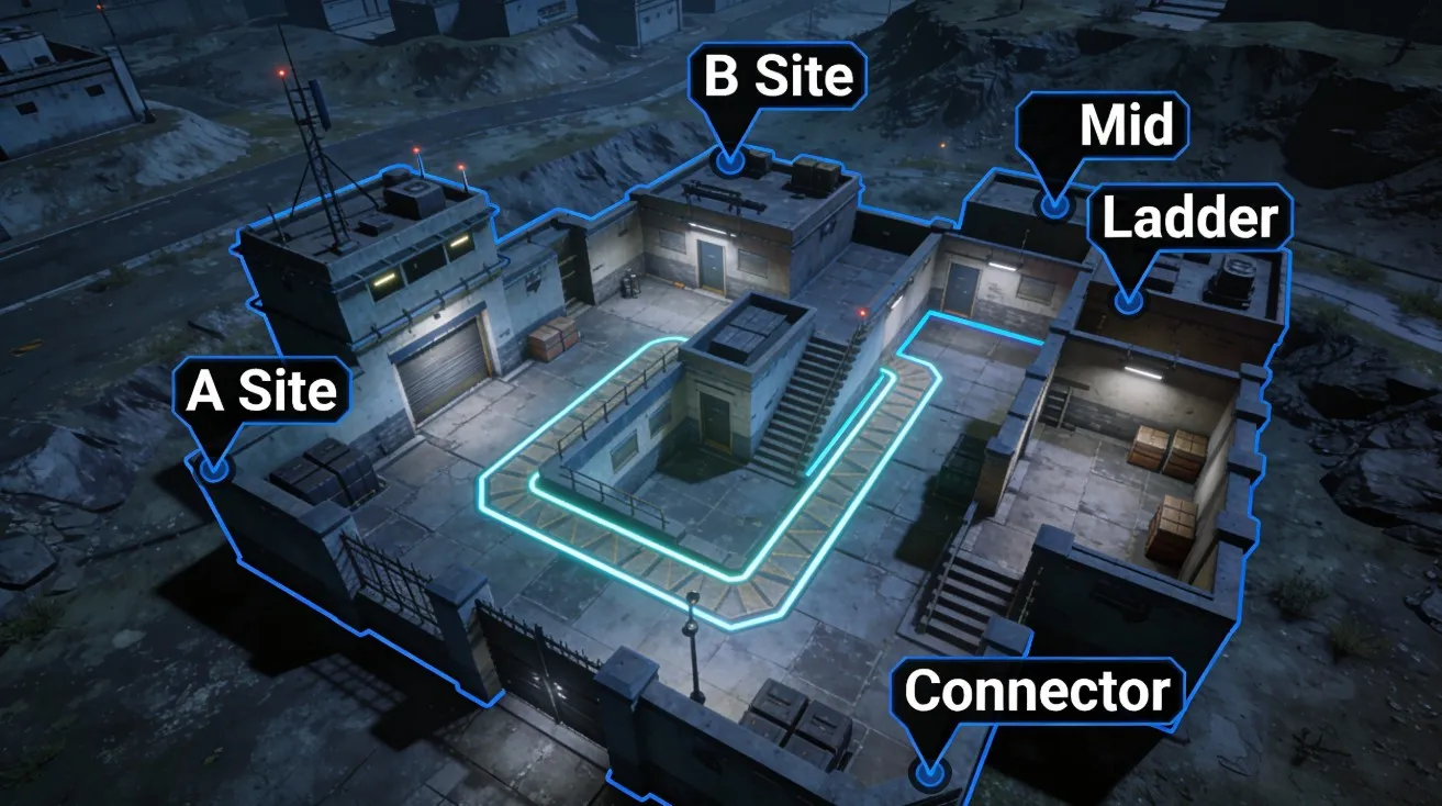 Callouts в CS2 и названия позиций на картах