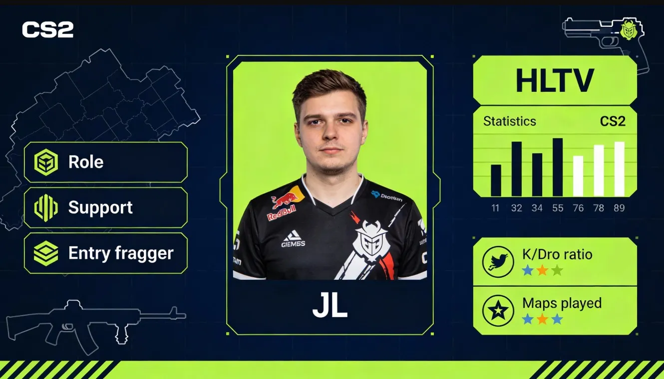 jL — профиль игрока CS2: роль и статистика HLTV