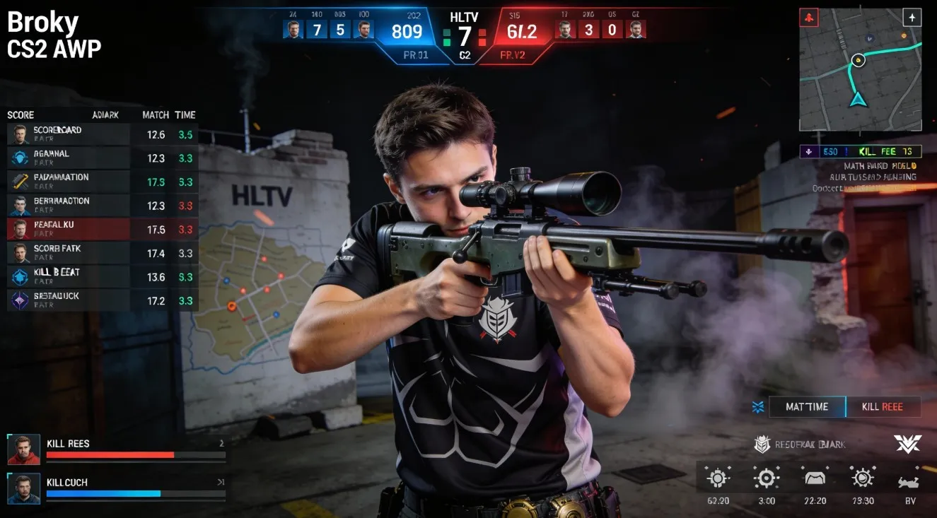broky — AWP-игрок CS2: стиль, клатчи и статистика HLTV