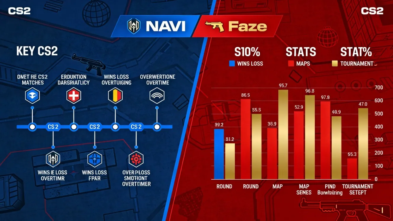 NAVI vs FaZe — история матчей CS2 и статистика встреч